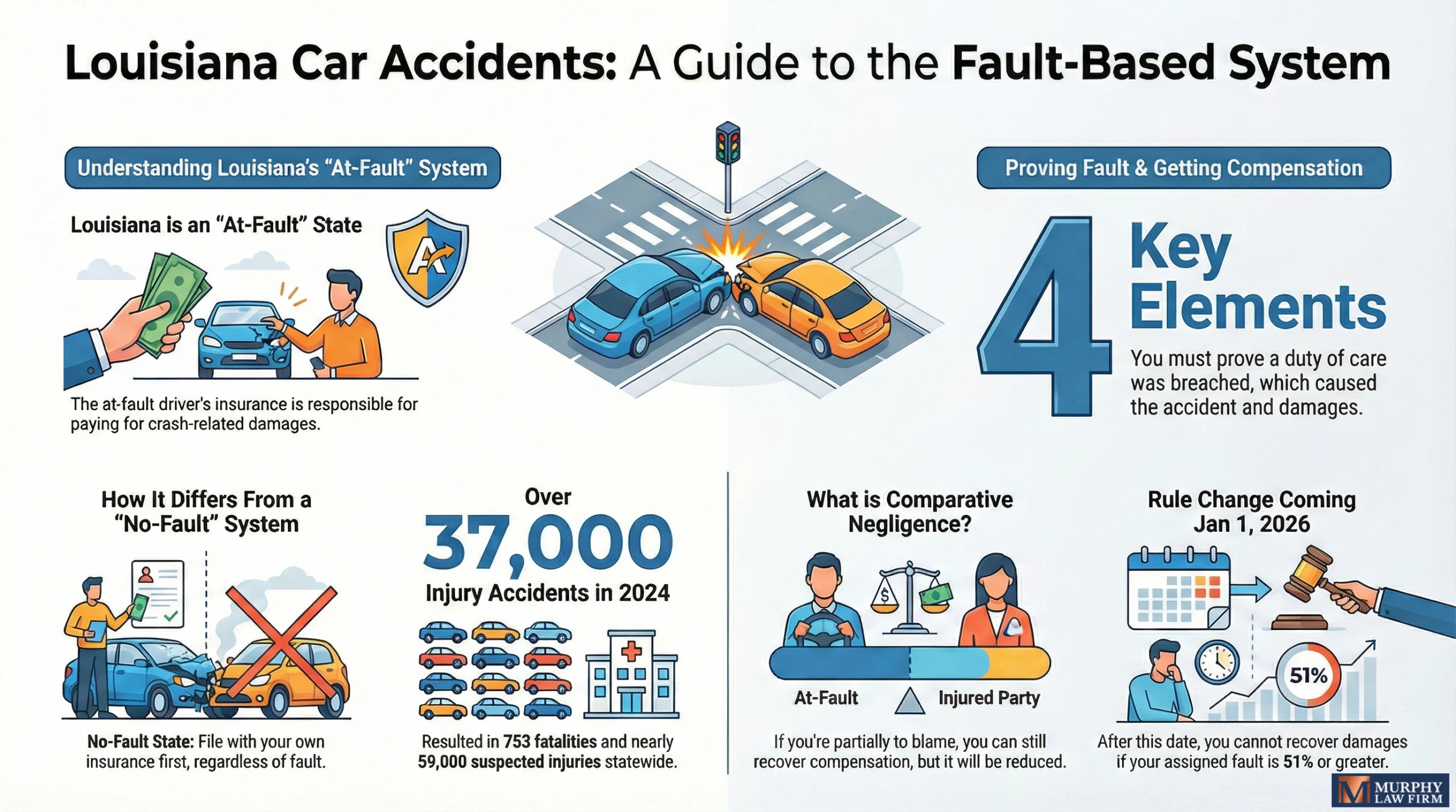 louisiana car accident guide for the fault based system
